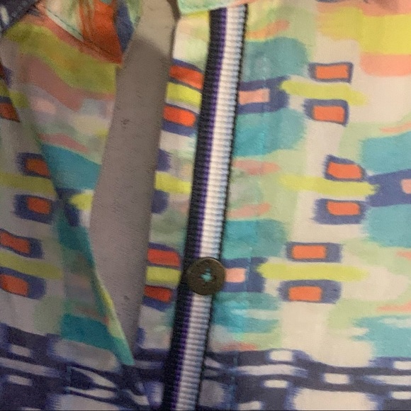 JOHNNIE WAS 3 J Workshop Button Down Shirt Print 3/4 Length Sleeve Size Small - Picture 8 of 8